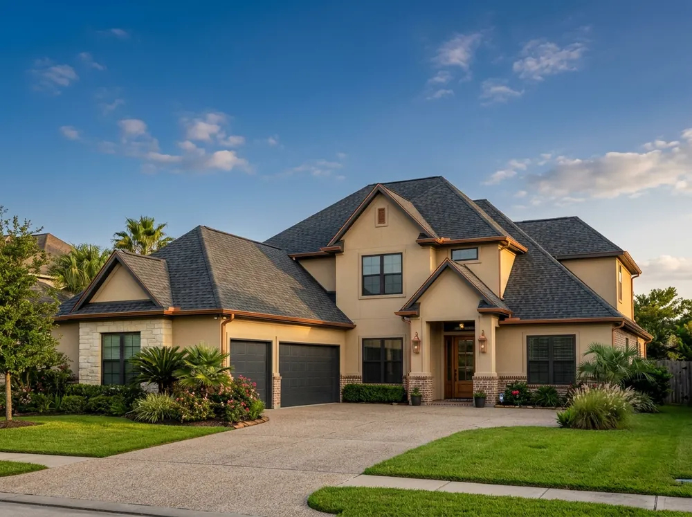 A freshly roofed Southeast Texas home